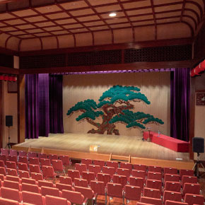 A theatre which is the place to see Geisha dances and sings at the stage on weekends.